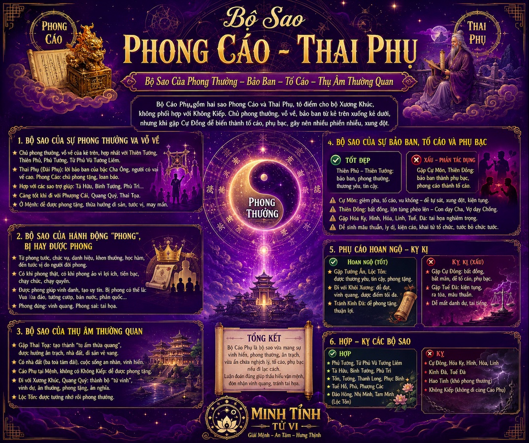 Bộ Cáo Phụ – Phong Cáo Thai Phụ Trong Tử Vi Đẩu Số