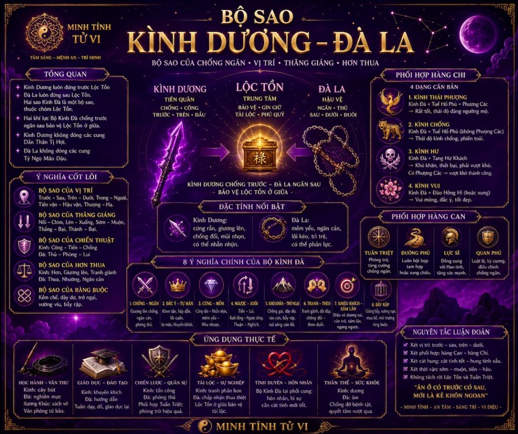 Bộ Kình Đà – Kình Dương Đà La Có Phải Là Sát Tinh?