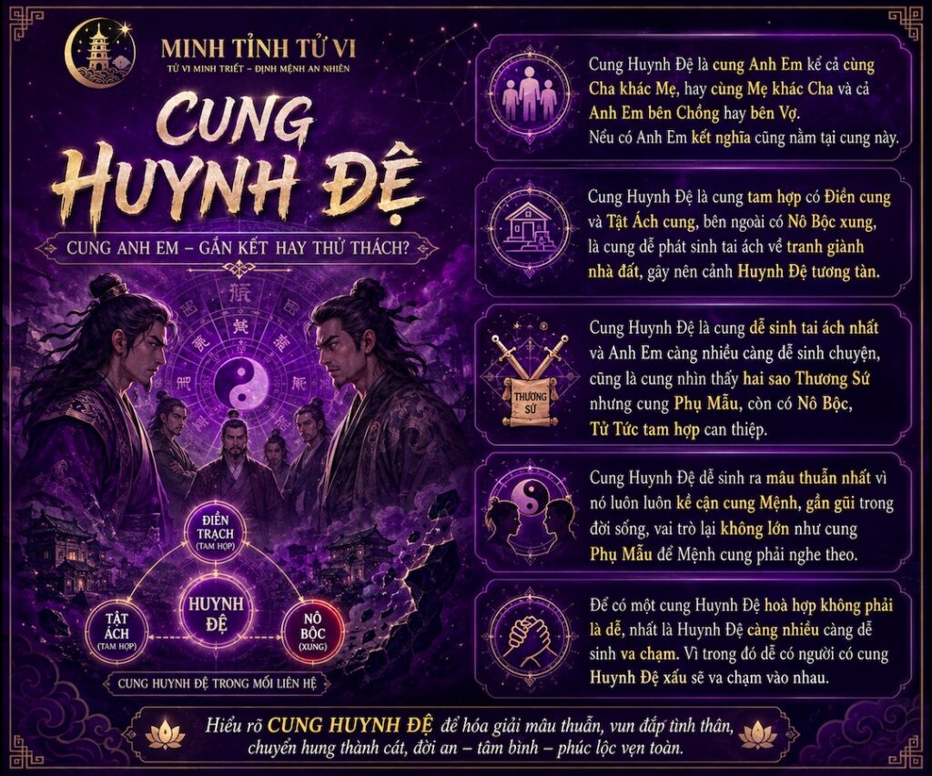 Cung Huynh Đệ Trong Tử Vi Đẩu Số