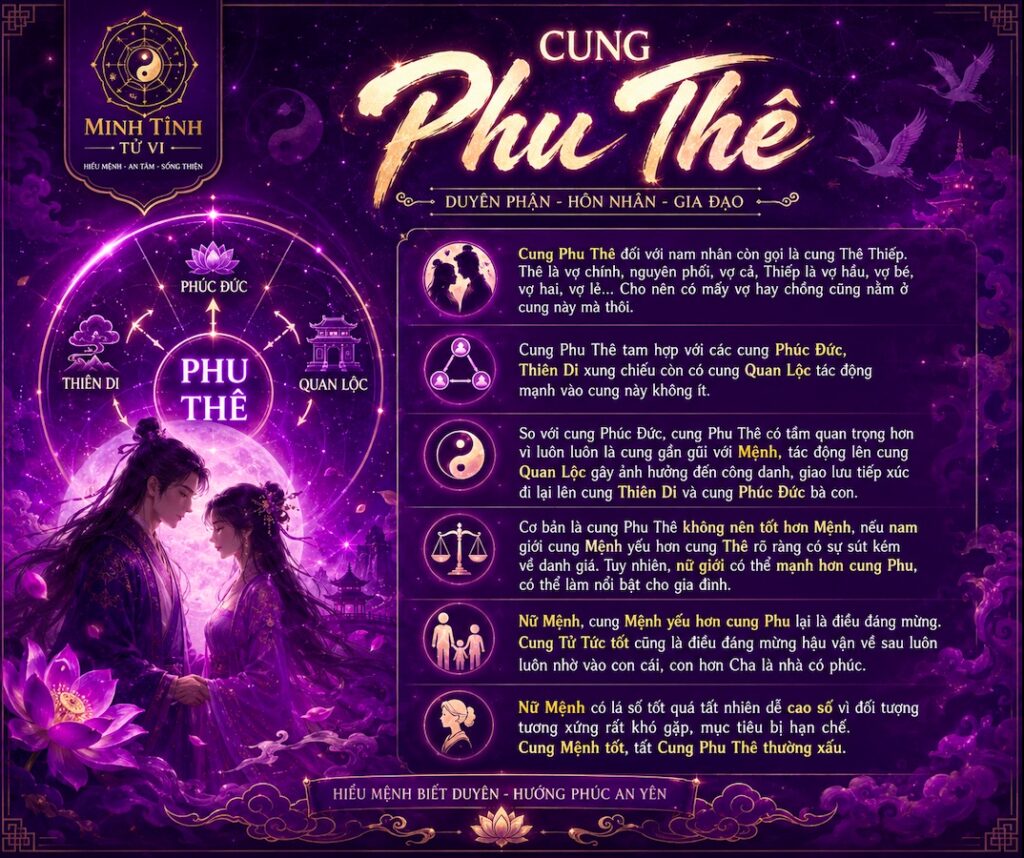 Cung Phu Thê Trong Tử Vi Đẩu Số