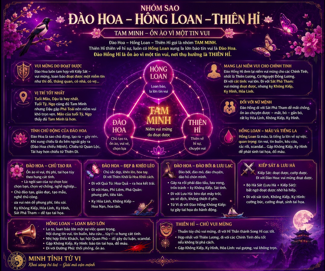 Đào Hồng Hỉ – Nhóm Sao Đào Hoa Hồng Loan Thiên Hỉ