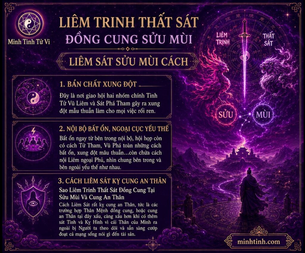 Sao Liêm Trinh Thất Sát Đồng Cung Tại Sửu Mùi – Liêm Sát Sửu Mùi Cách