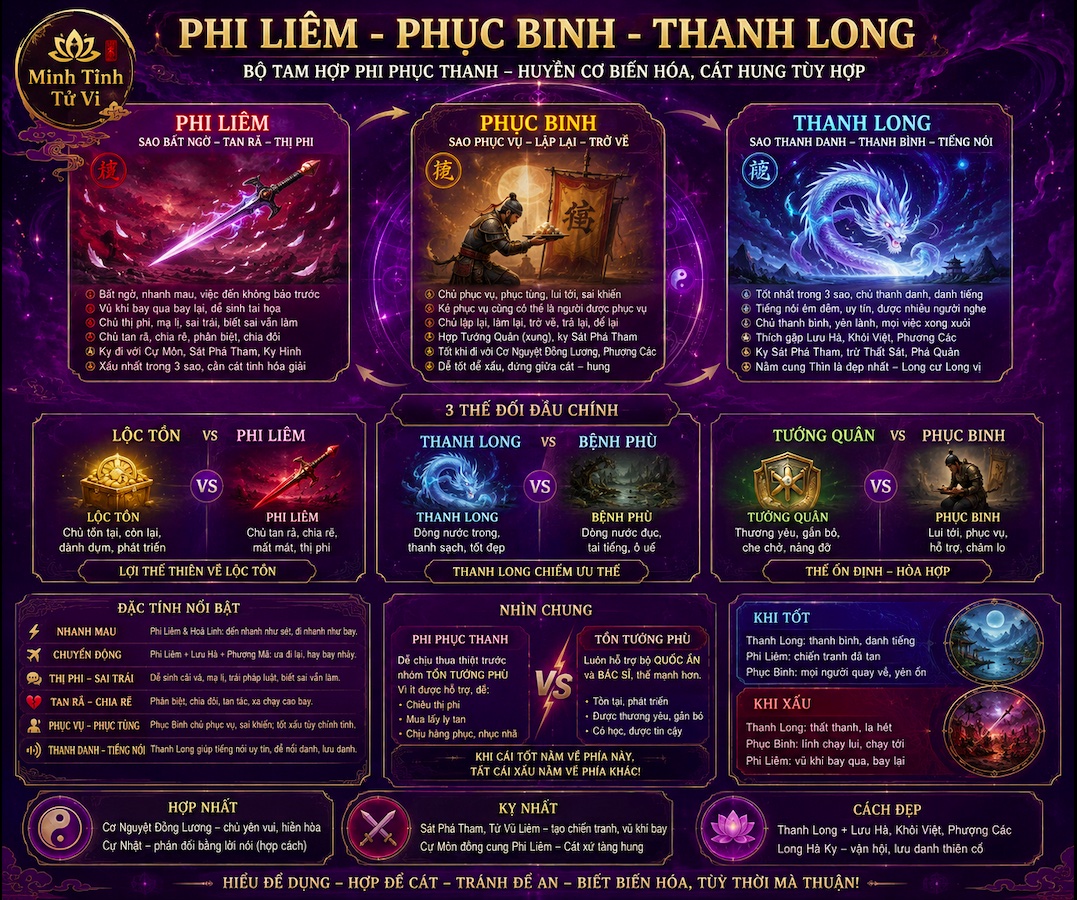 Phi Phục Thanh – Nhóm Sao Phi Liêm Phục Binh Thanh Long