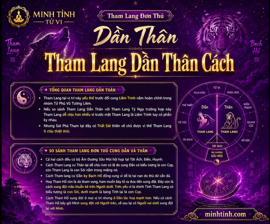 Sao Tham Lang Đơn Thủ Cung Dần Thân – Tham Lang Dần Thân Cách