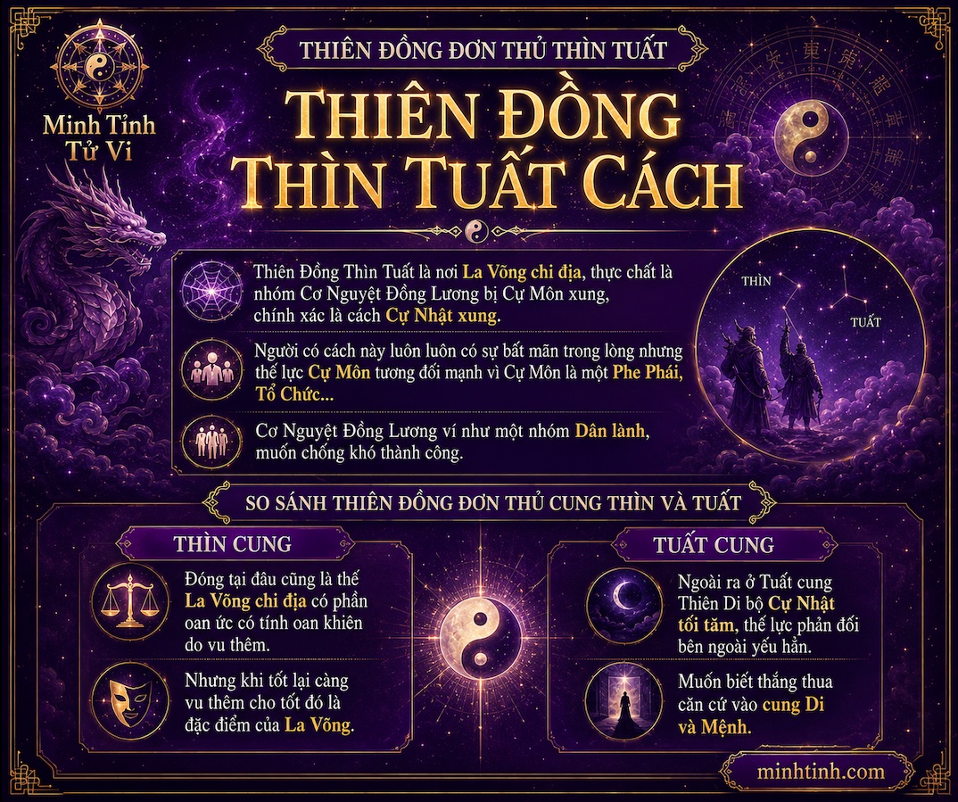 Sao Thiên Đồng Đơn Thủ Cung Thìn Tuất – Thiên Đồng Thìn Tuất Cách