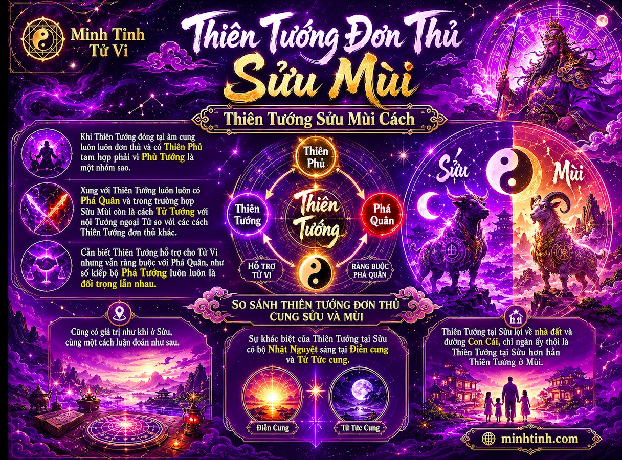 Sao Thiên Tướng Đơn Thủ Cung Sửu Mùi – Thiên Tướng Sửu Mùi Cách