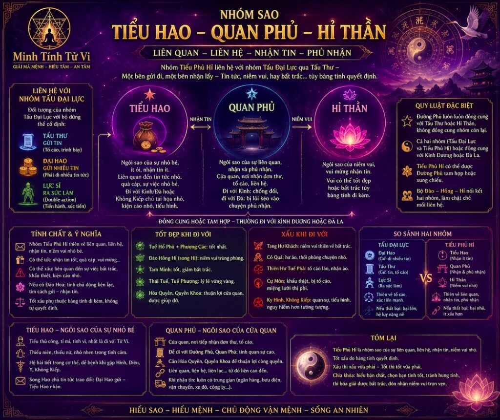 Tiểu Phủ Hỉ - Nhóm Sao Tiểu Hao Quan Phủ Hỉ Thần