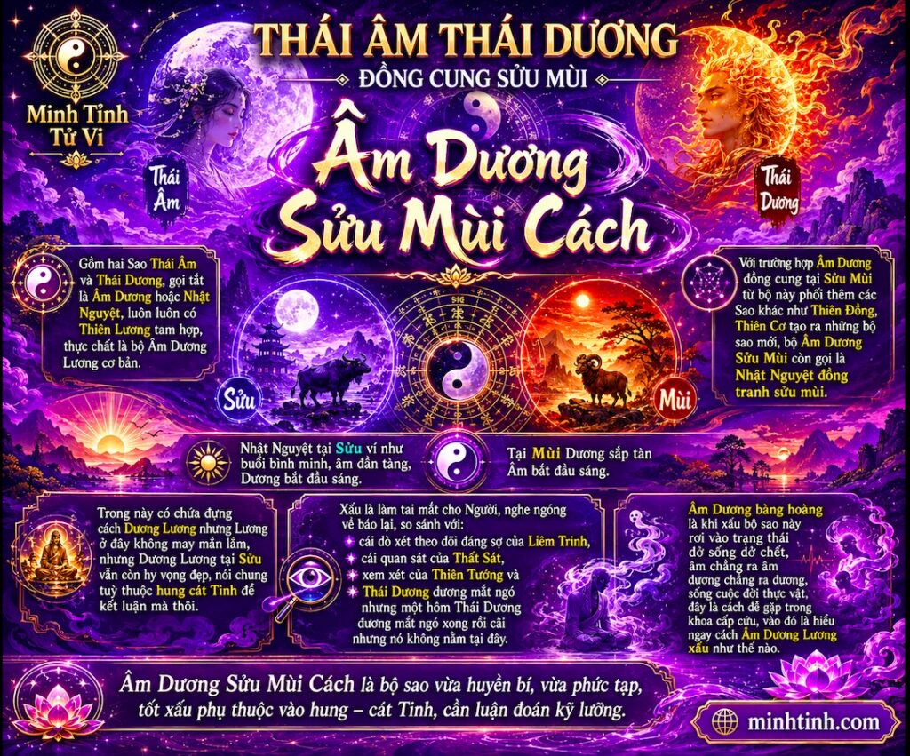 Sao Thái Âm Thái Dương Đồng Cung Tại Sửu Mùi – Âm Dương Sửu Mùi Cách